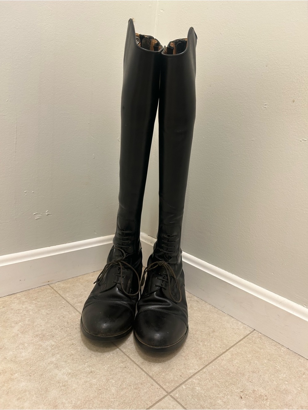Ariat Black Over-The-Knee Lace-Up Riding Boots